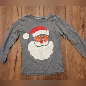 Carter's Gray Long-Sleeve 'Team Santa' Graphic Tee